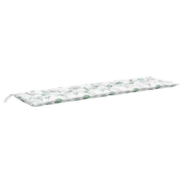 Gartenbank-Auflage Blattmuster 200x50x7 cm Stoff Vidaxl
