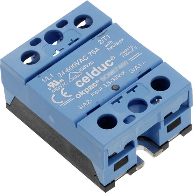 Celduc Relais - Celduc Halbleiterrelais SO842974 25 a Schaltspannung (max.): 275 v/ac, 275 v/dc Nullspannungsschalte