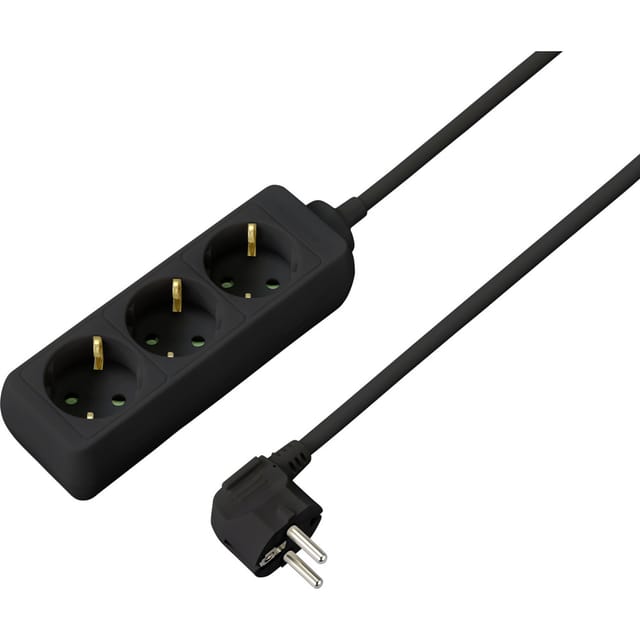 SY-4890978 Steckdosenleiste 3fach Schwarz Schutzkontakt 1 St. - Sygonix