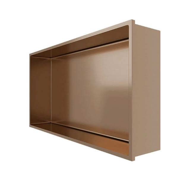 Wandnische Edelstahl Kupfer gebürstet rostfrei 300x600x100mm - Aloni