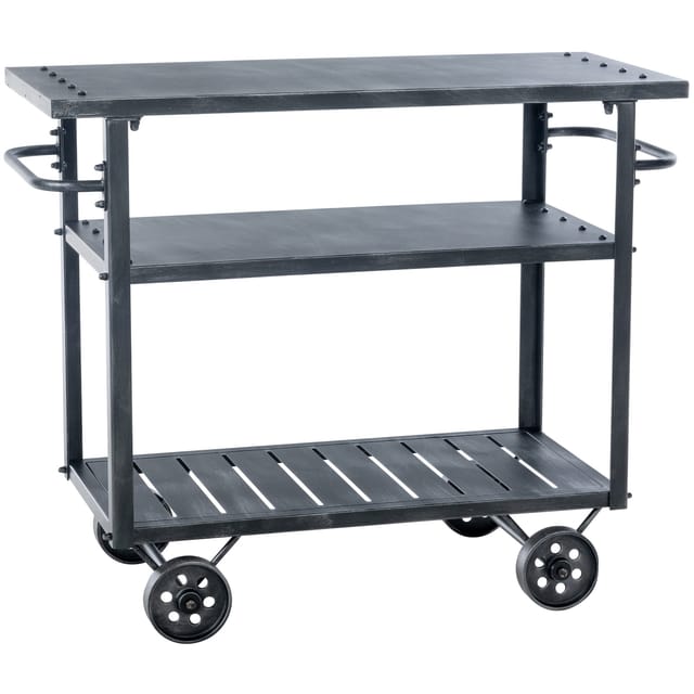 Servierwagen Spring antik silber