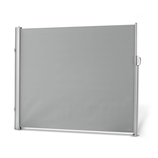 Leco ausziehbare Seitenmarkise, Aluminium-Stahlrohr-Mix, lichtgrau, 180 x 300 cm (H x L)
