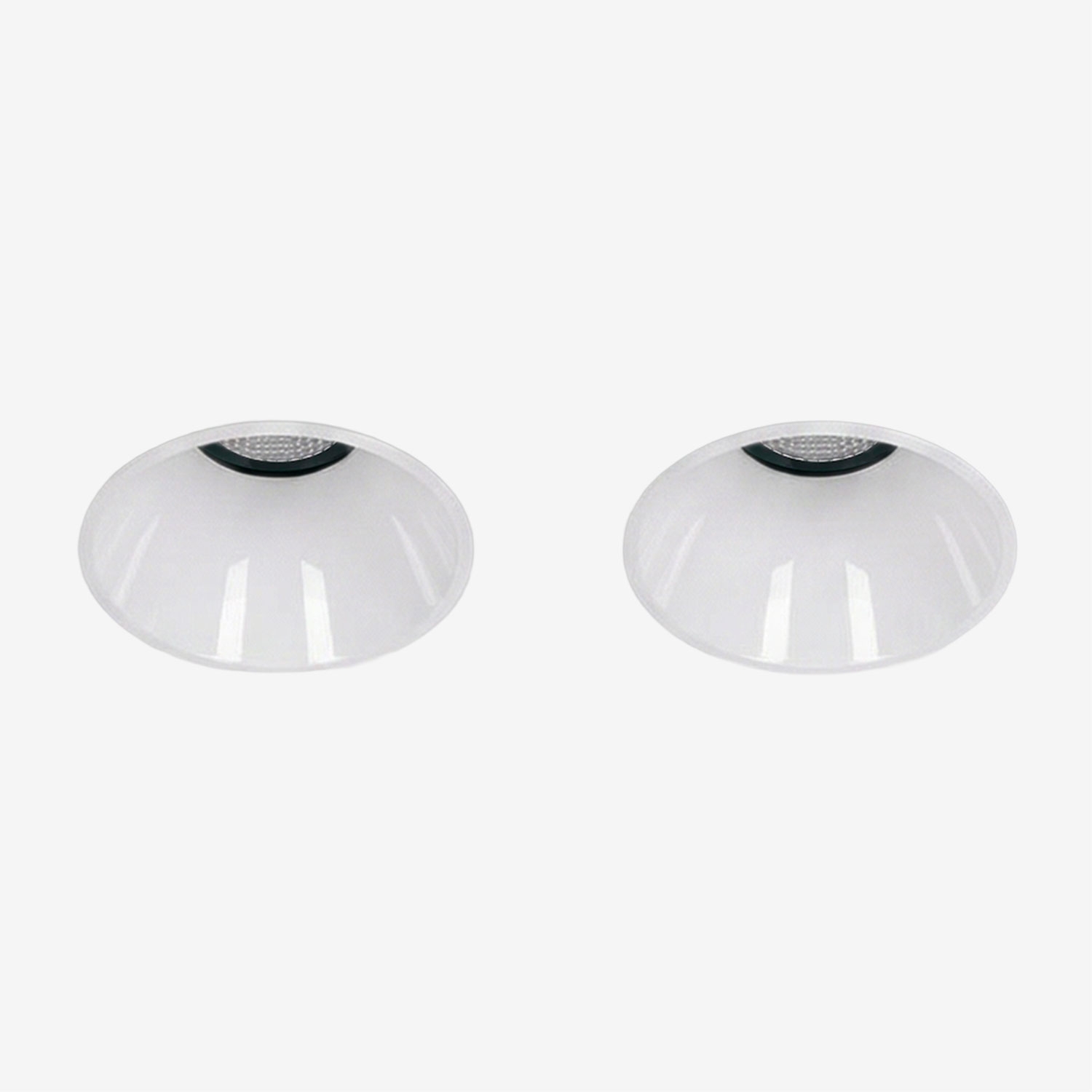 Sklum Pack Mit 2 Rahmenlosen, Runden, Eingelassenen Led-downlights Ø3,6 Cm Aus Aluminium Orelva Weiss