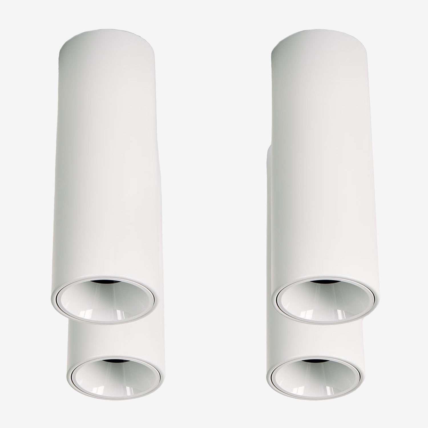 Sklum Pack Mit 4 Runden Led-deckenaufbauleuchten Ø4 Cm Aus Aluminium Orelva Weiss