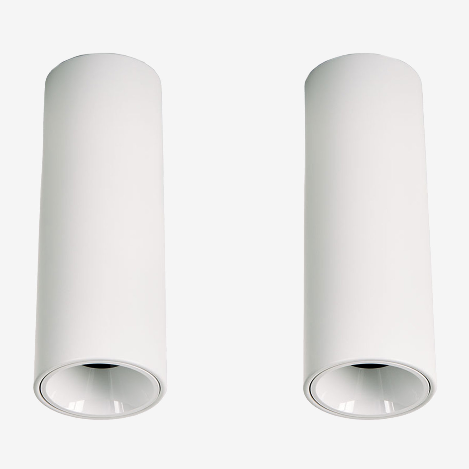 Sklum Pack Mit 2 Runden Led-deckenaufbauleuchten Ø4 Cm Aus Aluminium Orelva Weiss