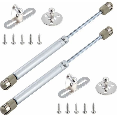 – 200-n-gasfedern Für Möbel – Gasdruckdämpfer Aus Abs-kunststoff Und Stahl – Maximale Belastung: 20 Kg – 2er-pack – Einfache Montage