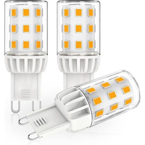 G9 Led Lampen Warmweiß 2700k, Energieeffizienz Der Klasse B, Led Leuchtmittel 3w Ersatz Für 50w-60w Halogenlampe, G9 Glühbirne 580 Lumen, Nicht Dimmbar, 360° Strahl, Ac 220-240v, 3 Stück