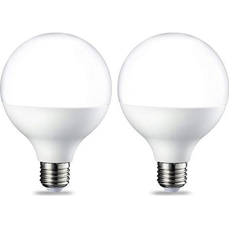 Ledg93 Kugelförmige Glühbirnen, E27 Edison-schraubsockel, 14,5 W (entspricht 100 W), Intensives Warmweißes Licht, Nicht Dimmbar, 2er-pack.