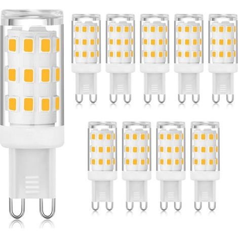 G9 Led-lampe, 3000 K, Warmweiß, 3 W, Zweipol-g9-sockel (entspricht 40 W Halogenlampe), Energiesparende G9-lampe Für Kronleuchter, Flimmerfrei, Nicht Dimmbar, 10er-packung