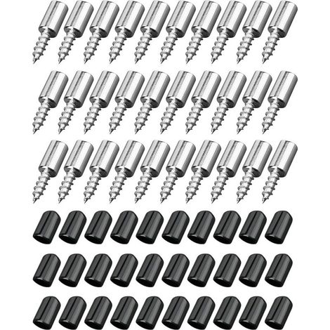 30 Regalstützstifte Mit Gummischutz, Selbstschneidende Regalstifte Für Möbel, Schränke, Bücherregale, Weinkühlschränke, Ø 7,5 Mm, Tragkraft Bis Zu 20 Kg