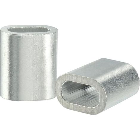 1,2 Mm (0,047") Kabel-drahtseil-aluminium-ovalhülsen-klemmen, 100 Stück
