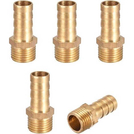 5-teiliger Schlauchverbinder Aus Messing Mit Widerhaken, 10 Mm Widerhaken X G1/4 Außengewinde, Messing-widerhakenverbinder Für Wasserpumpen