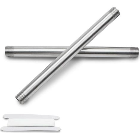 Stück 250 Mm 3/8" Außengewinde × 3/8" Außengewinde Bsp 304 Edelstahl Verlängerungsnippel Gussrohrverschraubungen