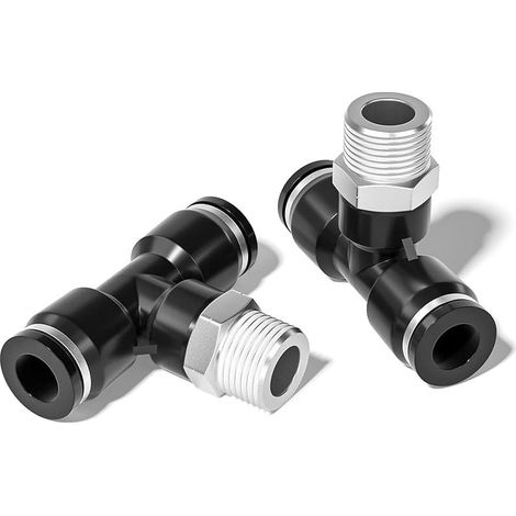 T-stück Mit 8 Mm Außendurchmesser Und 1/8 Zoll Bsp-gewinde Zur Einschraubung Pb8-01 (2er-packung)
