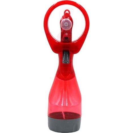 Leichter, Tragbarer Ventilator Mit Wassertank Und Kontinuierlicher Nebelverteilung Für Strand, Picknick Oder Outdoor-sport (rot)