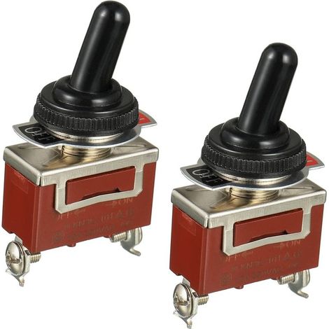 12v Dc 30a 2-pin Ein/aus Spst Wasserdichter Marine-hebelschalter Mit Wasserdichter Kappe Für Auto, Lkw, Boot (2er-pack)