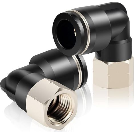 10 Mm Außendurchmesser Innengewinde Winkelrohr X 3/8 Zoll Bsp-steckgewinde Für Verbindungsfittings Plf10-03 (2er-pack)