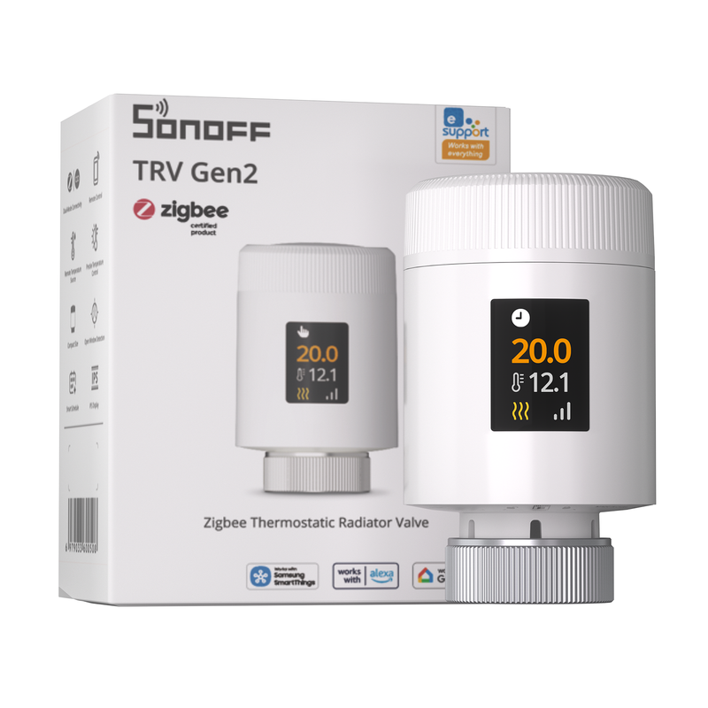 Sonoff Trv-zbt Gen2 Zigbee-thermostatventil Für Heizkörper, Geeignet Für Beengte Räume,hochauflösender Farbbildschirm Zeigt Die Temperatur In Echtzeit An, Intelligente Zeitplaneinstellungen Und Intell