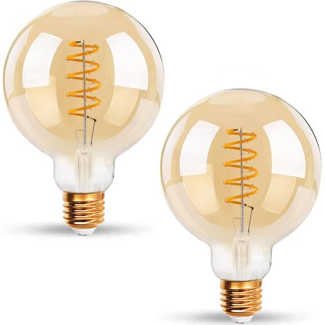6-w-edison-vintage-led-lampen G80, Warmweiß (2200 K), E27-fassung, Entspricht Einer Herkömmlichen 48-w-glühbirne, Retro-glühbirne, Dekorative Retro-lampe, Nicht Dimmbar, 2er-pack