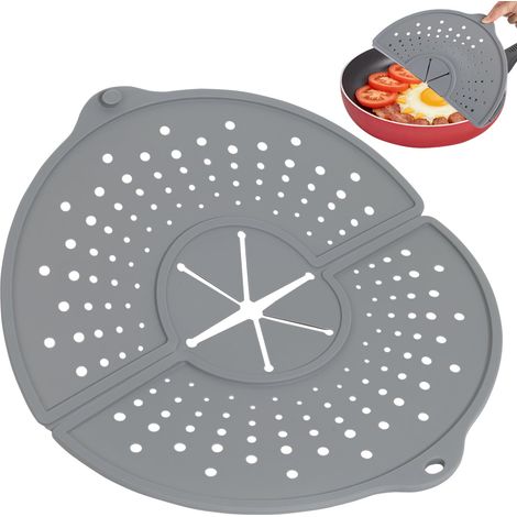 Zusammenklappbarer Silikon-spritzschutz Für Töpfe, Dampfgarer Und Pfannen Mit 25–30 Cm Durchmesser (32 Cm), Spülmaschinenfest
