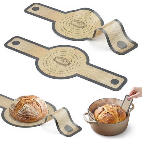 Silikon-backmatten Für Schmortöpfe, Silikon-backmatte Für Brot, 56 X 21 Cm, Auch Für Pasta Und Aufläufe Geeignet, Antihaftbeschichtet, Wiederverwendbar, Sicheres Umfüllen In Schmortöpfe Und Zum Backen