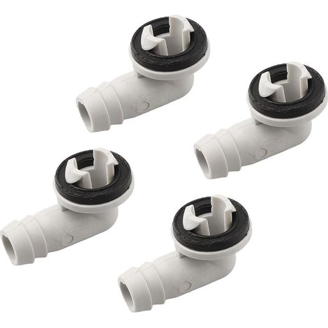 Set Mit 4 Ablaufschlauchanschlüssen Inklusive Gummi-o-ring, Kunststoff-winkelstück Für Sicheren Anschluss Des Klimaanlagen-ablaufschlauchs Und Widerstandsfähigkeit Gegen
