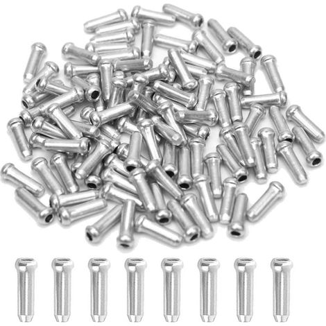 100 X Fahrradkabel-endkappen – Robuste Aluminium-bremsspitzen Für Fahrräder, Mountainbikes Und Rennräder