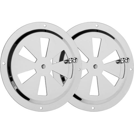 2er-packung 125 Mm Runde Lüftungsrosetten Aus Edelstahl Für Raucherbereiche, Boote, Camping Und Zuhause