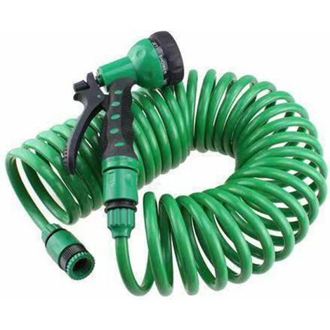 Spiral-gartenschlauch, Spiral-gartenschlauch, Flexibler Wasserschlauch, Spiralförmiger Bootsschlauch, Gartenschlauch Für Wohnmobil-waschwasser Mit Düse