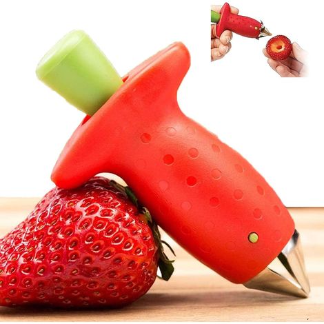 Erdbeerschäler, Multifunktionales Küchengerät Zum Mühelosen Entfernen Von Tomatenstielen (rot)