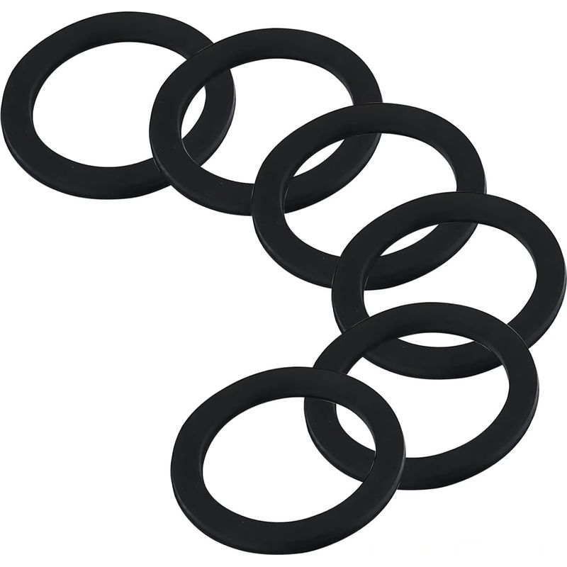 Qrity 6 Stück Gummischeiben Mit O-ring, Flache Gummidichtungen Für Rohre Und Abwasserbecken, Außendurchmesser 55 Mm, Innendurchmesser 41 Mm