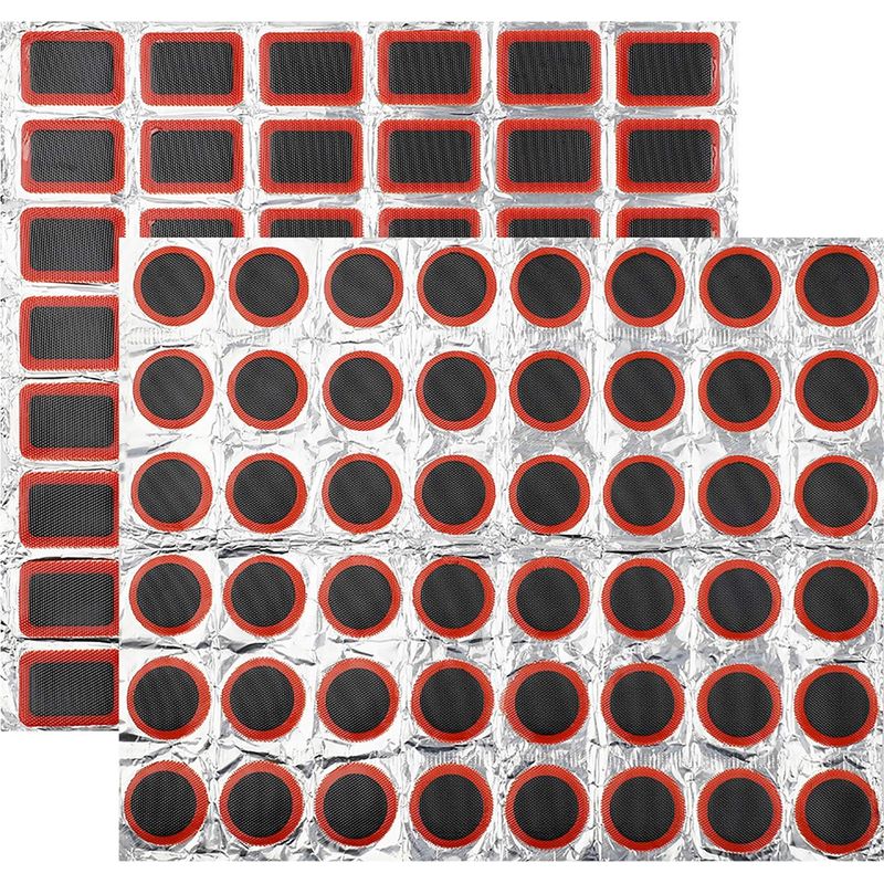 96-teiliges Gummireparaturset, Quadratische Fahrradflicken, Rundes Reparaturset, Fahrradschlauchflicken, Reifenflicken Für Fahrräder, Dreiräder Und Motorräder, 25 Mm