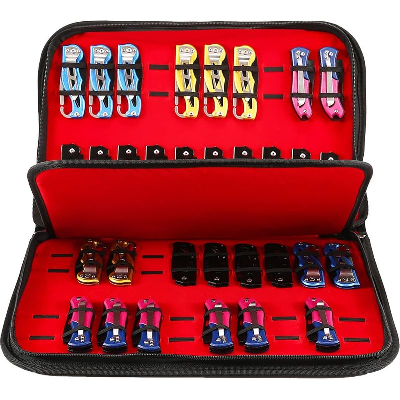 Aufbewahrungsetui Für Taschenmesser, Aufbewahrung Für Kleine Messer, Werkzeugtasche, Klappscheide Für Mini-überlebensmesser, Messerbox Mit 40 Fächern