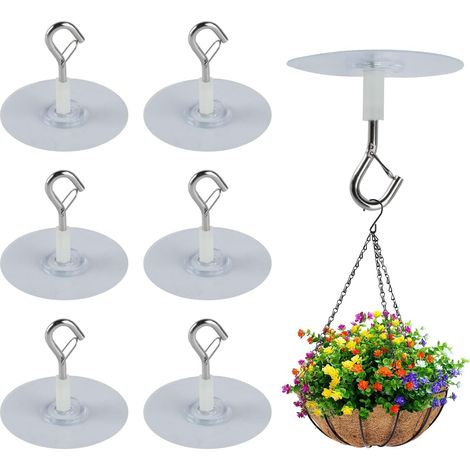 Set Mit 7 Extra Starken Klebehaken – Kein Bohren Erforderlich – Extrem Robust – Sicher – Für Bad, Küche, Büro, Pflanzen, Blumentöpfe Und Dekolampen