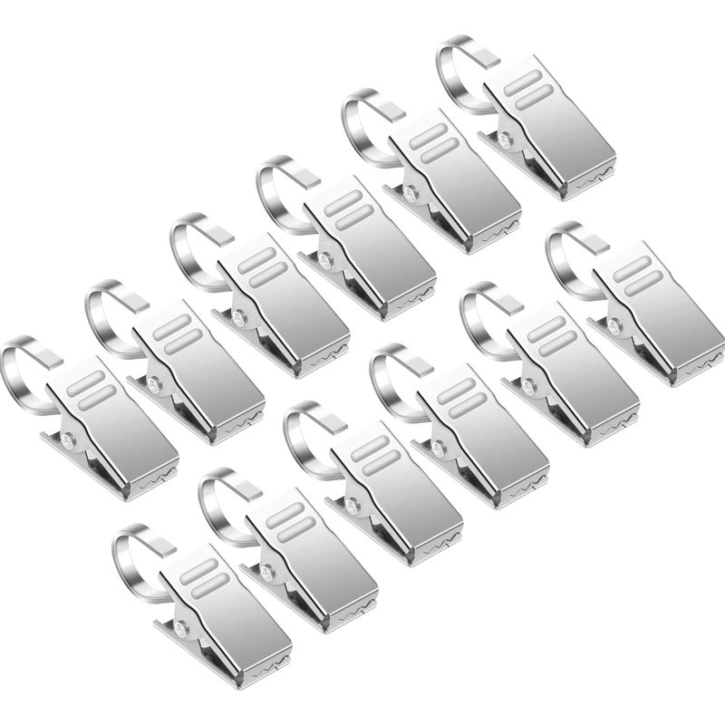 Französische Marke✮- Gardinenclips, 12er-pack ✮✮lebenslange Garantie✮✮- Gardinenclips Für Duschvorhänge/hakenringe/girlanden/gardinenstangen - Rostfreie Edelstahl-gardinenhaken