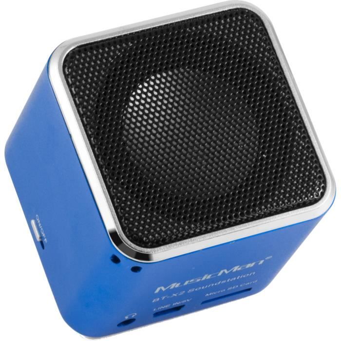 Musicman Bt-x2 Mini Bluetooth-lautsprecher Mit Kabelloser Audioübertragung Blau