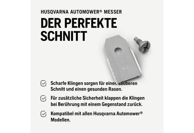 Automower® Classic Messer ✔ 9er-Pack Ersatzklingen aus Kohlenstoffstahl inkl. Schrauben, passend für alle Automower®-Modelle ✔ langlebig und einfach
