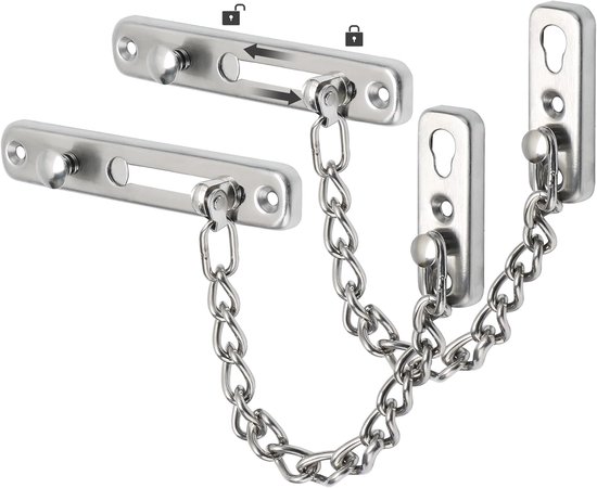 Innentürkettenschloss – Sicherheitsfeder-diebstahlsicherung Mit Druckriegelschutz – Pflanzliches Design