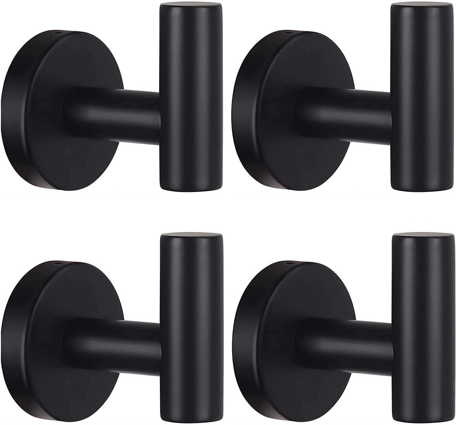 Wandhaken-set Für Badezimmer, Küchenhandtuchhaken, Fotohaken, Badehandtuchhaken, Handtuchhalterhaken Aus Edelstahl Sus 304 (4 Schwarz)
