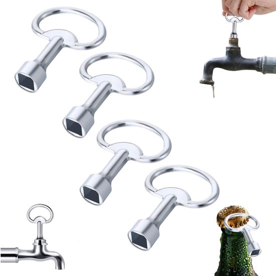 Vierkant-schraubenschlüssel (4-teiliges Set) – 8 Mm Dreieckige Universal-maulschlüssel Aus Metall Für Heizkörper Und Schränke