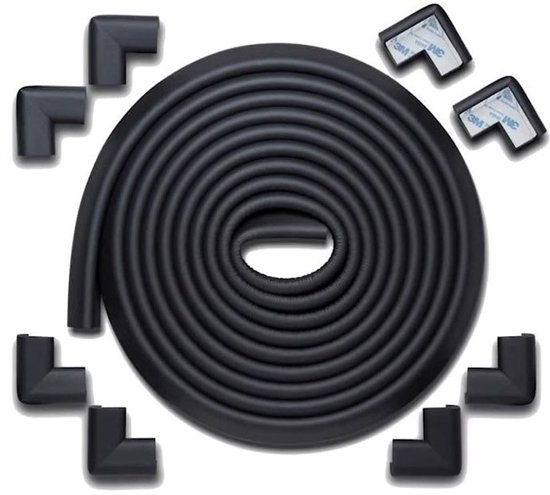 5 Meter Selbstklebendes, Doppelseitiges Schaumstoffklebeband Zum Schutz Von Tisch- Und Kinderbettecken, Schwarz.