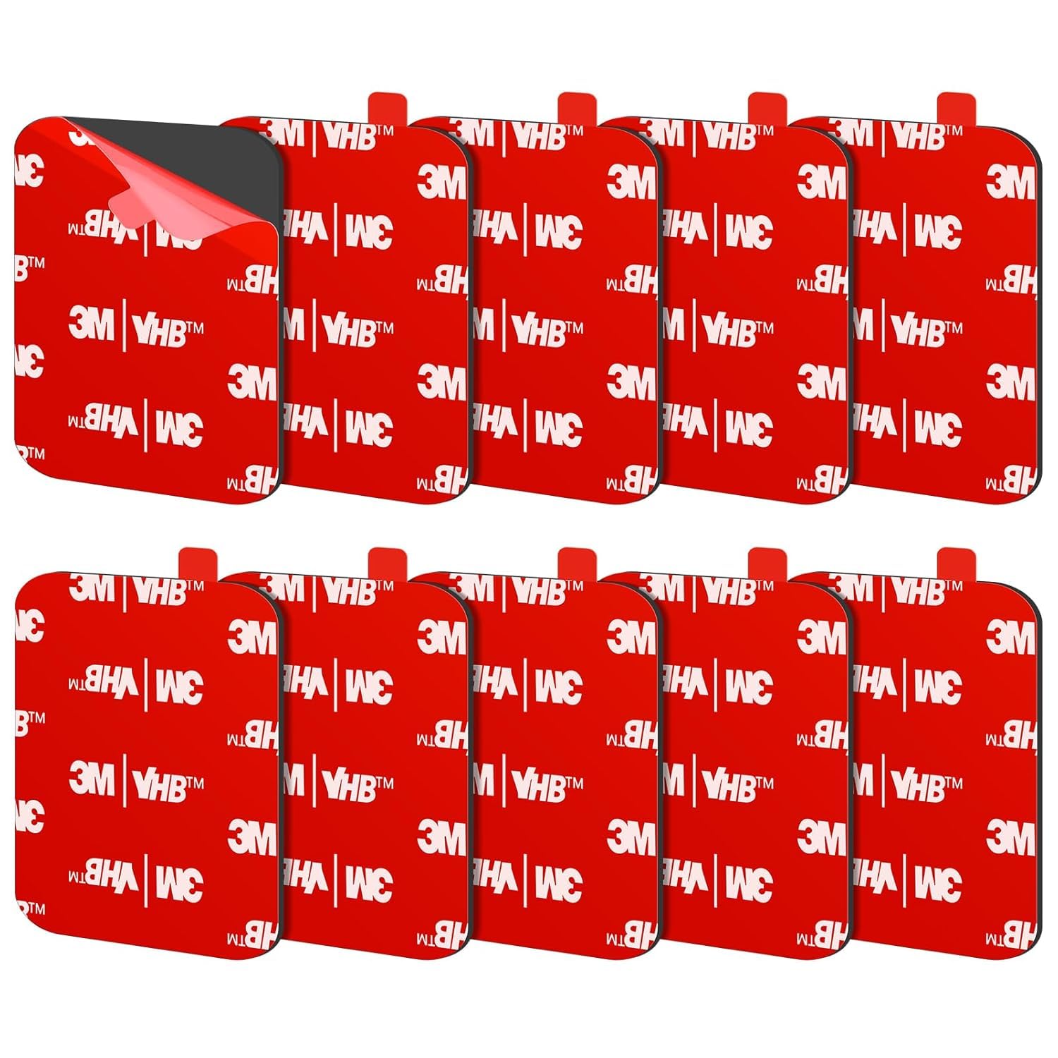 3m Doppelseitiges Klebeband – 3m Extra Starkes Klebeband – 3m Klebepads – Rechteckig – Wasser- Und Hitzebeständig – Auto – 3m – 10 Stück