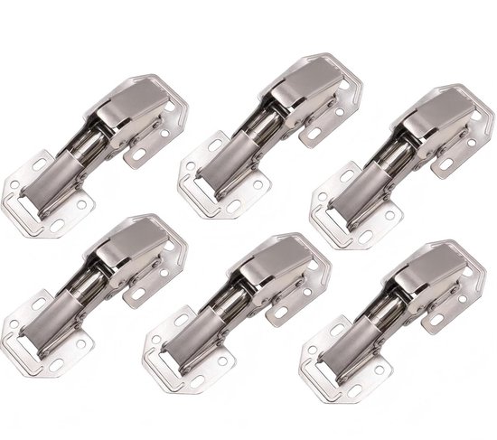 6er-pack (schrauben Nicht Enthalten) – Aufputzscharniere – Scharnierverbindungen – Verbindungswellen – Für Möbel Und Holztüren – 11,3 X 4,3 X 3,3 Cm