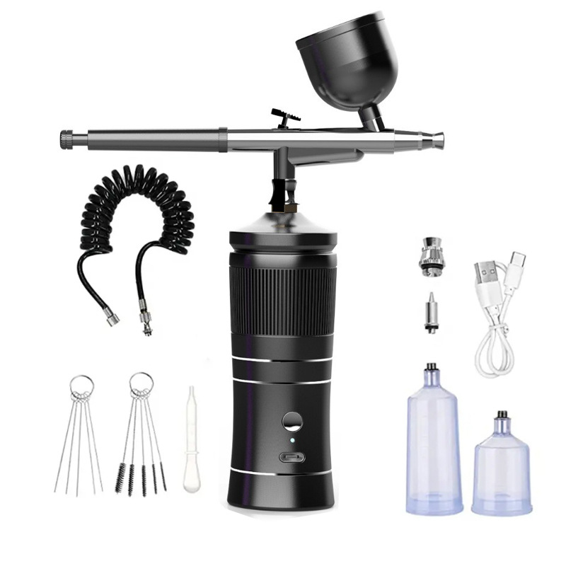 Airbrush-set Mit Kompressor, Nagel-anhängern, Kabelloser Airbrush Für Friseursalon, Nageldesign, Tortendekoration Und Make-up