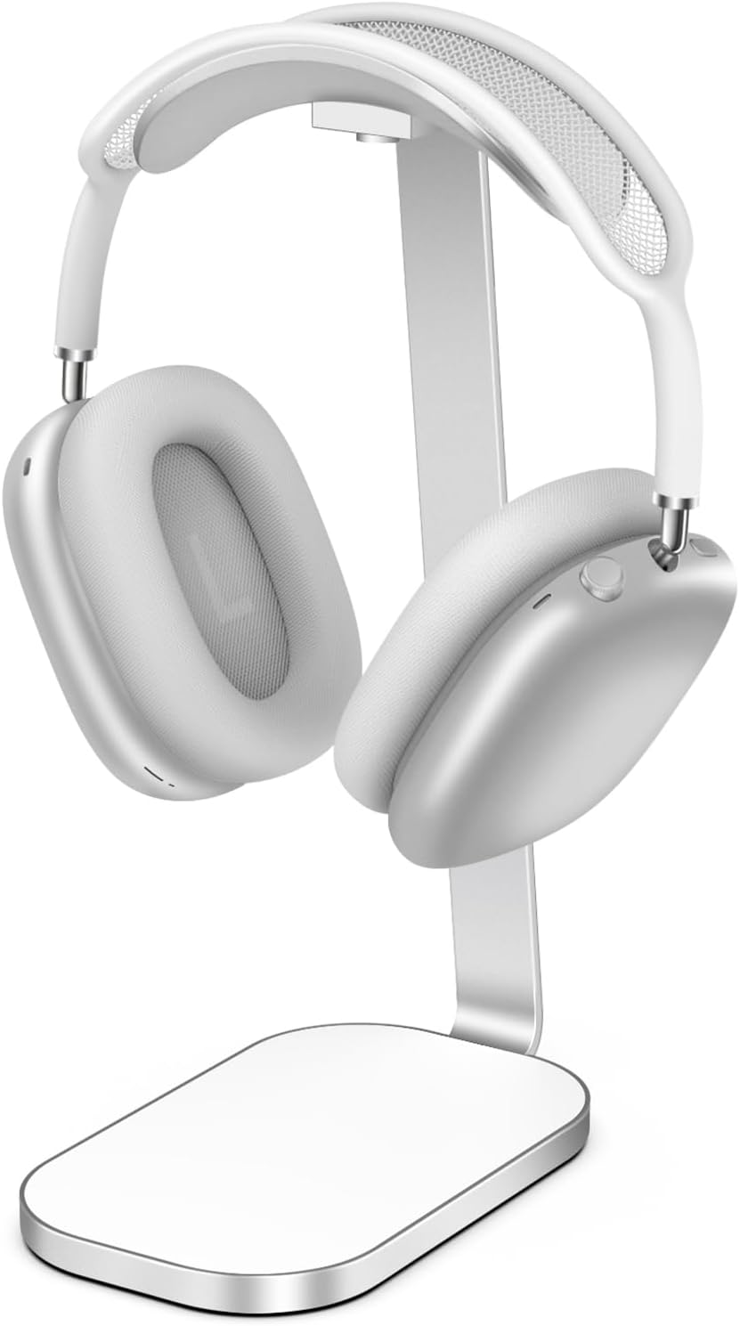 Geeignet Für Kopfhörerständer, Robuste Kopfhörerhalterung Für Airpods Max, Schreibtisch-kopfhörerzubehör, Aus Aluminium, Abs Und Silikon – Weiß
