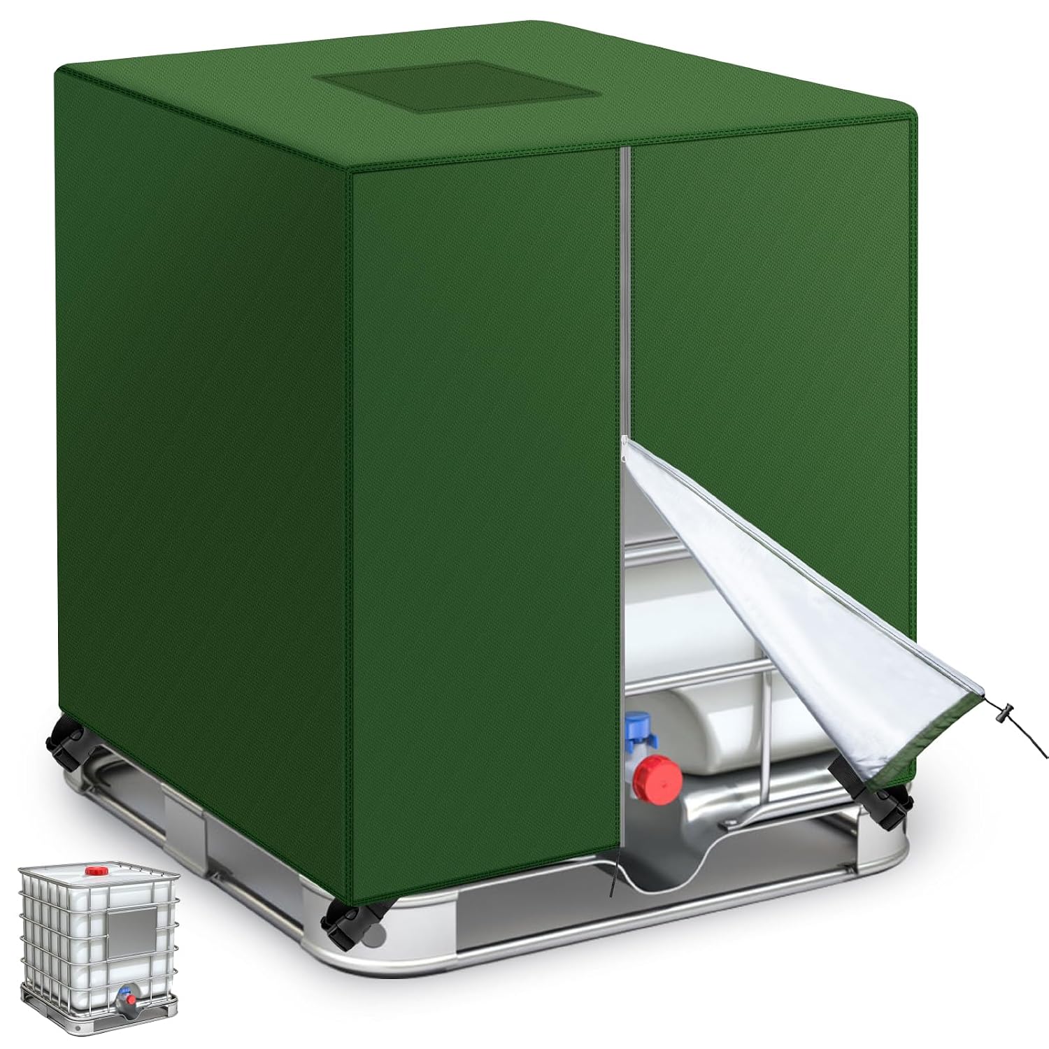 Hergestellt Aus Robustem Und Wasserdichtem 420d-material Mit Uv-schutz (grün, 47,2 X 39,4 X 45,7 Zoll), Schutzhülle Für Den Wassertank (275