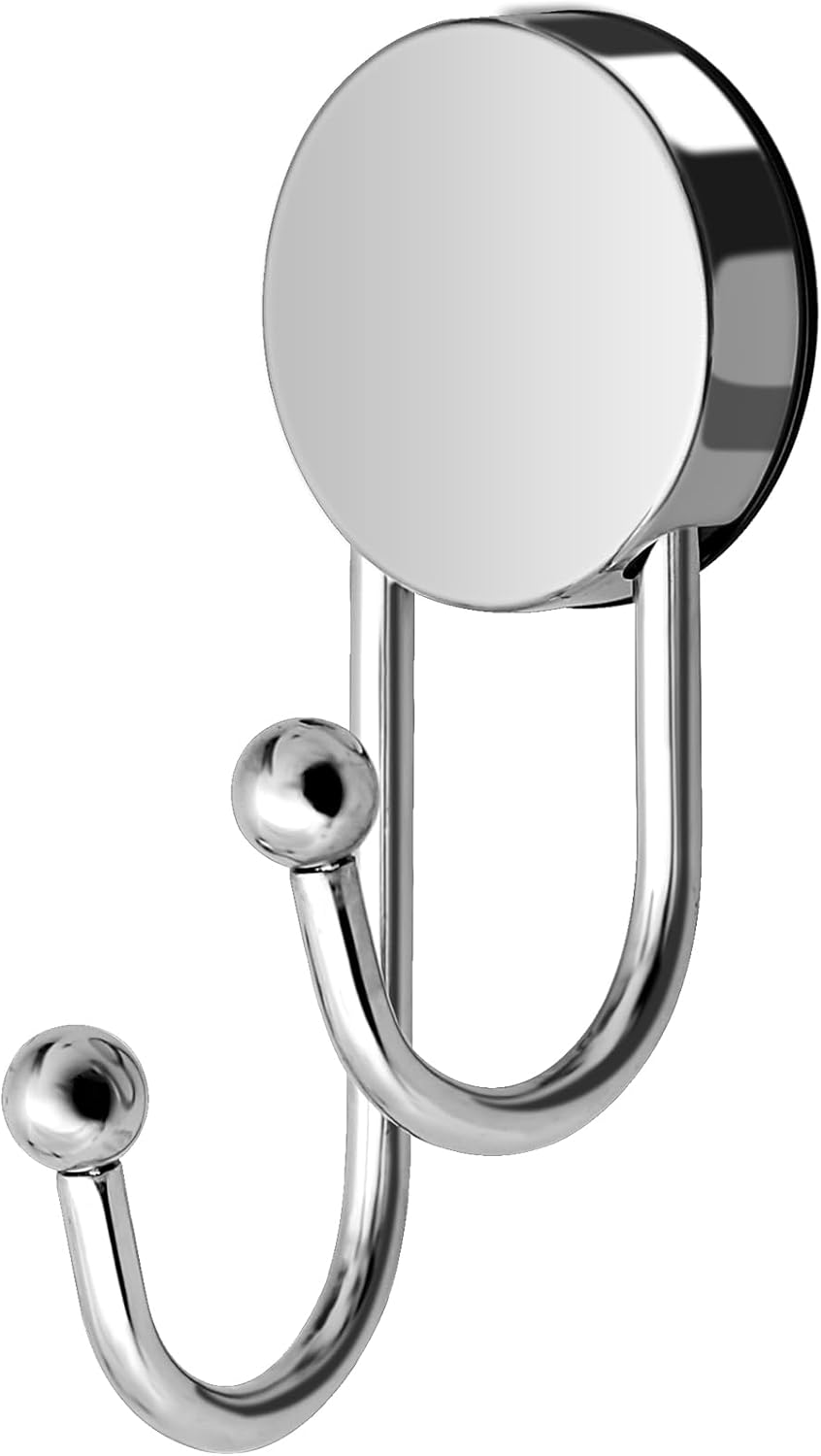 Doppelhaken Mit Saugnapf Aus Edelstahl – Silber
