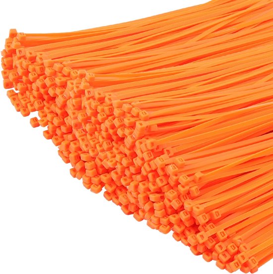 100 Stück Orangefarbene, Hochwertige, Langlebige Und Uv-beständige Kabelbinder Aus Nylon, 250 X 3,6 Mm