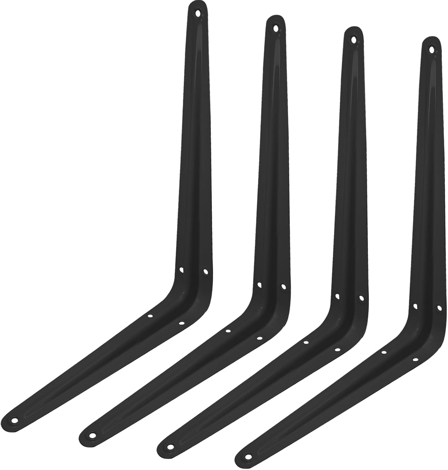 4-teiliges 3035cm Schwarzes, Robustes Metall-eckregal Mit Schrauben, Geeignet Zur Wandmontage Und -befestigung.