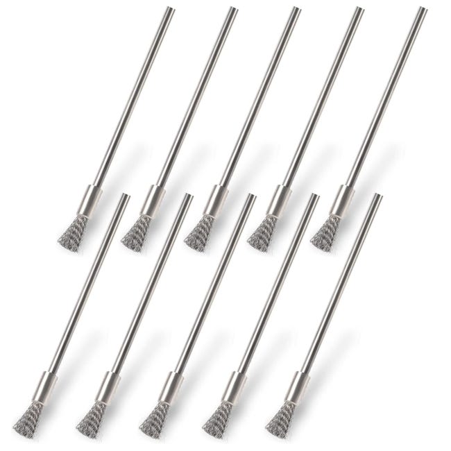 10er-packung Edelstahl-bohrdrahtbürsten, Kleine 3-mm-drahtbürsten, Zum Bohren Und Reinigen.